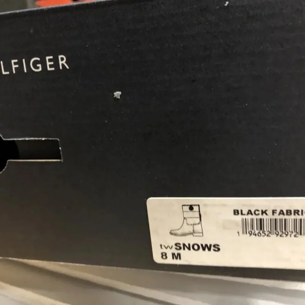 Tommy Hilfiger Snows Womens Waterproof Black Snow Boot Size 8 M